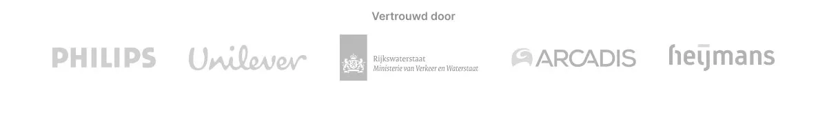 The 'Vertrouwd door' partner logo bar and the first value proposition section